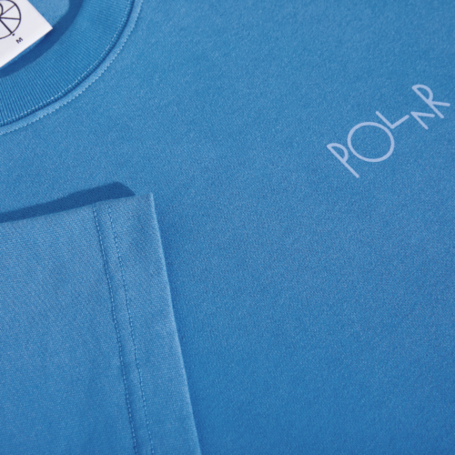 Contrast Tee Stroke Logo French Blue - Image 3