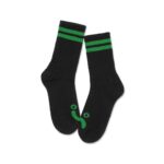 Rib Socks Happy Sad Black Green - Image 2