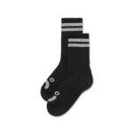 Rib Socks Happy Sad Black Heather Grey