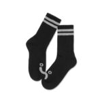Rib Socks Happy Sad Black Heather Grey - Image 2