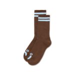 Rib Socks Happy Sad Brown Blue