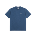 Contrast Tee Stroke Logo Grey Blue