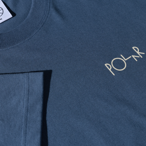 Contrast Tee Stroke Logo Grey Blue - Image 3