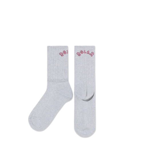 Large Rib Socks College Heather Grey - Image 2