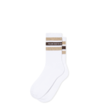 Rib Socks Fat Stripe White Beige