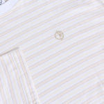 Steve LS Tee Stripe White Taupe - Image 3