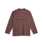Steve LS Tee Stripe Brown Red - Image 2