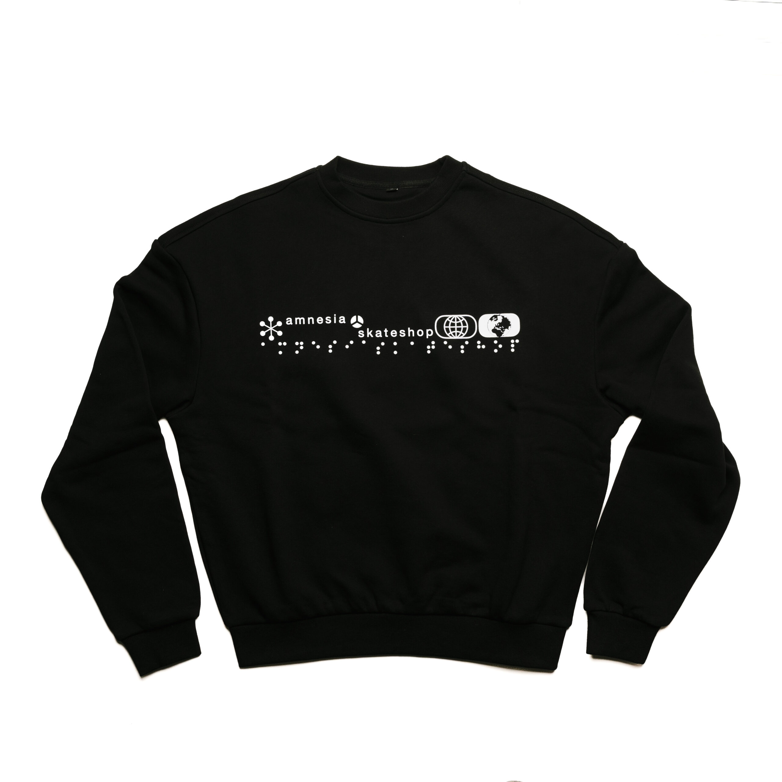 ELB09946 Braille Crewneck Black - Image 1